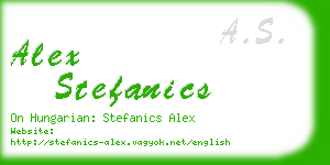 alex stefanics business card